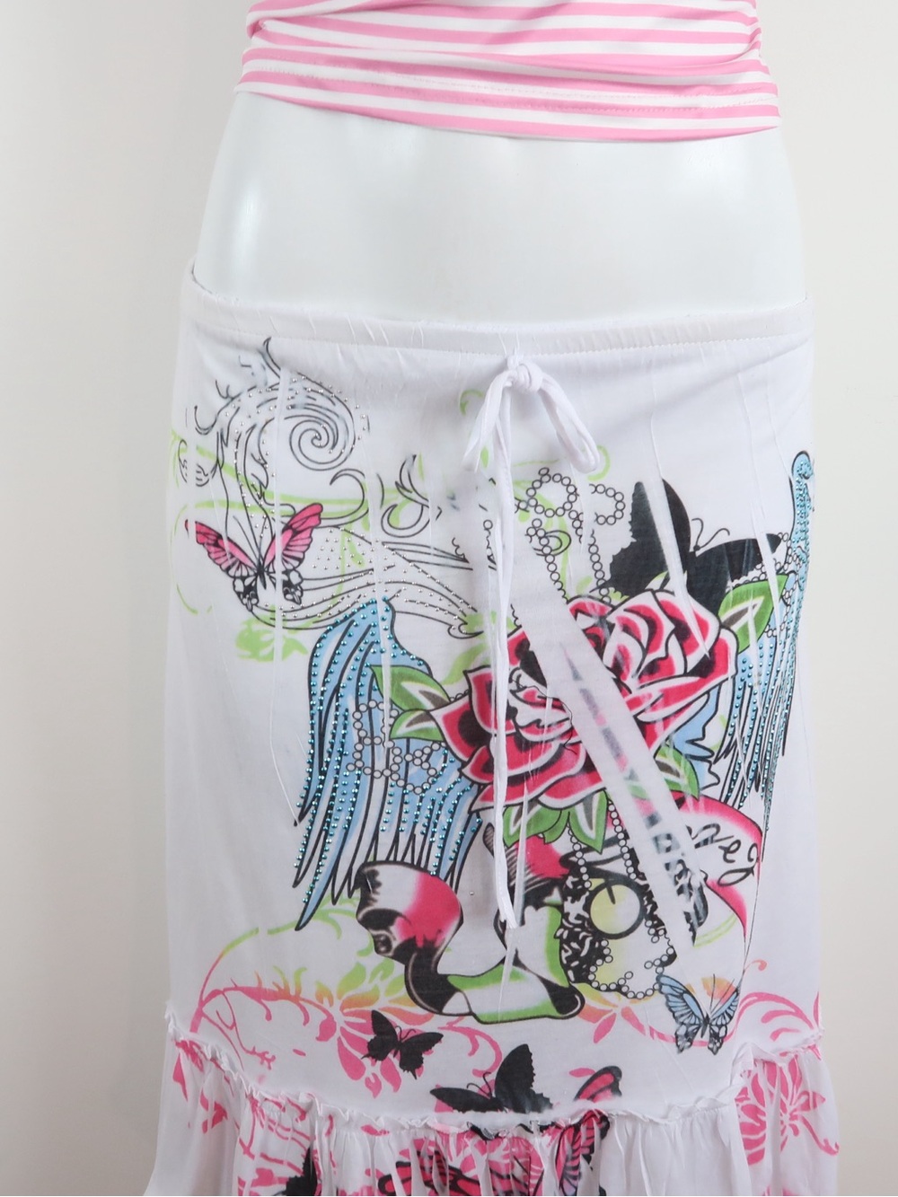 Y2k low rise tattoo print midi bimbo core skirt - Picture 4 of 6